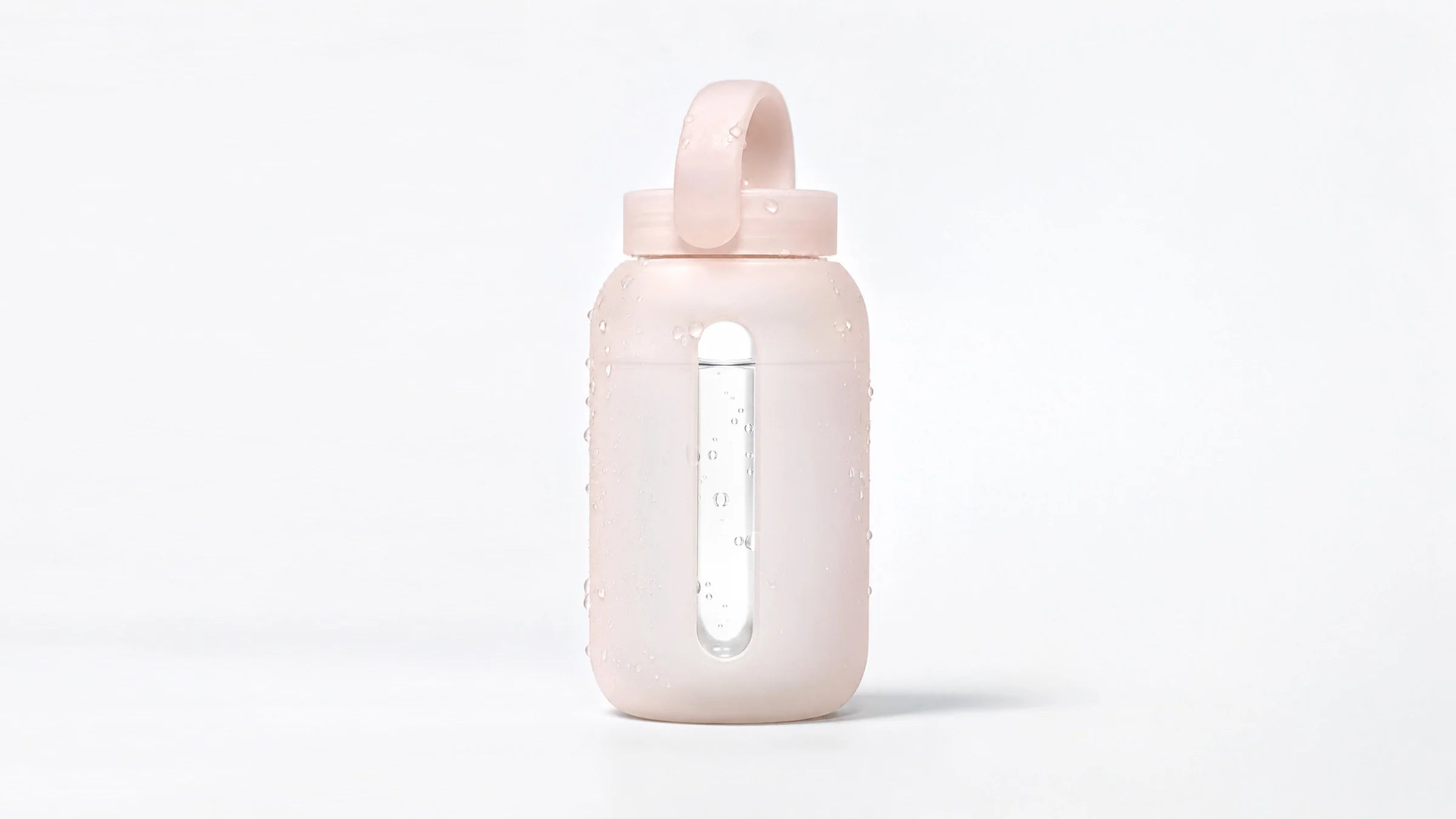 Mini glass bottle in Jelly Pink